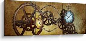 Kép a történelmi óramozgásokról (órával) (90x30 cm)