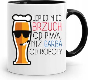 Bögre Fekete Vicces Jobb, Ha A Hasad fényképes nyomtatással van ellátva