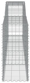 3 db íves horganyzott vas gabion kosár 400x50x100/120 cm
