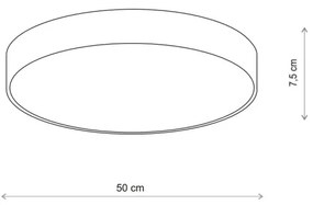Brilagi - Mennyezeti lámpa CLARE 4xE27/24W/230V átm. 50 cm bézs