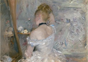 Üveg kép - Berthe Morisot, Woman at Her Toilette, reprodukciók (70x50 cm)