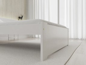 Ágy IKAROS 90 x 200 cm, fehér Matrac: Coco Maxi matrac 20 cm, Ágyrács: Lamellás ágyráccsal