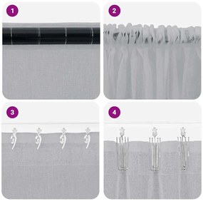 Függönyök függönyökkel 2 pcs Sötétszürke 140x140cm Poliészter