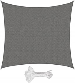 Kerti Napvitorla Hdpe Napellenző 200 x 200 CM Sötétszürke