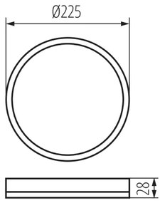 Kanlux 31513 - LED mennyezeti lámpa AZPO LED/11,8W/230V átm. 22,5 cm IP54 fekete