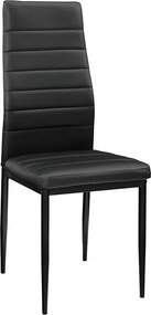 Maasix WTS Magasfényű Fehér-Szürke X 4 személyes étkezőszett Fekete Coleta székekkel N