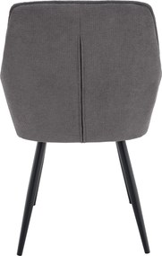 Design fotel, szürke/fekete, MARKEN