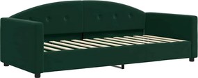 vidaXL sötétzöld bársony kanapéágy 90x200 cm