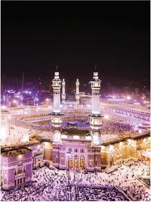 Fotótapéta Kába éjszaka Mekka Al-Haram spirituális templom 184x254 +ragasztó