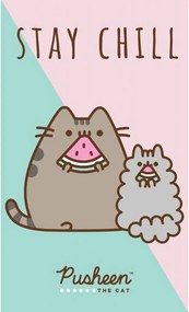 Pusheen Stay Chill kéztörlő, arctörlő, törölköző 30x50 cm