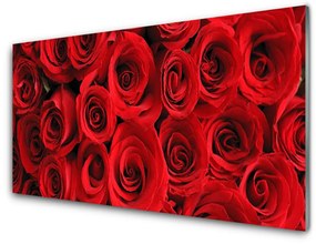 Akrilkép rózsa virágok 125x50 cm