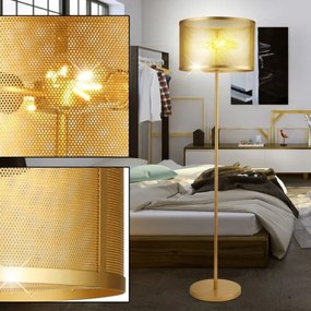 Searchlight EU2832-2GO - Állólámpa FISHNET 2xE27/60W/230V arany