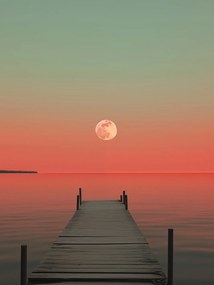 Poszter 15x20cm Hold a víz felett