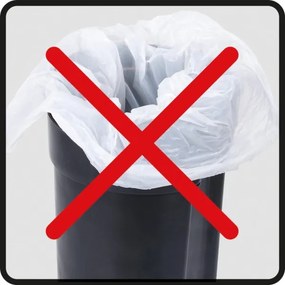 WENKO 24681100 - LEMAN kosár, 21x24 cm, fekete