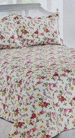 Vintage rose pamut ágytakaró TiaHome - 140x220cm + 1ks 50x70cm