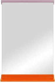 Fali tükör polccal tömörfa kerettel 50x75 cm Lun – noo.ma