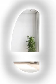 Turmalin organikus tükör Két Részben Led háttérvilágítással 74x160