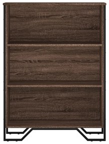 barna tölgy színű szerelt fa könyvszekrény 80 x 31 x 106 cm