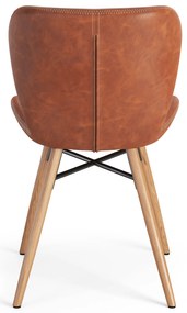 MAZZONI EXPORT ALTEA Műbőr Retro Brandy/ természetes tölgy lábak - MODERN SZÉK NAPPALIBA/ÉTKEZŐBE/KONYHÁBA/ IRODÁBA