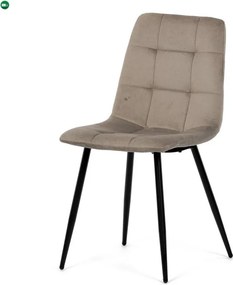 Étkezőszék, bézs, bársony szövet, DCL-X7015 CAP2
