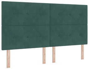 Fejtámla Gombos Zöld 180 cm Bársony