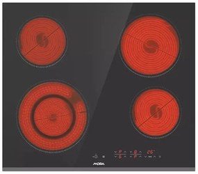 Főzőlap Mora fekete 60x52 cm VDST652FF