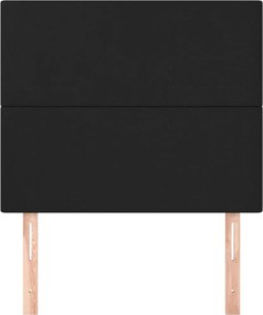 fekete műbőr fejtámla 80x5x118/128 cm