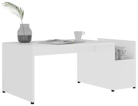 Fehér szerelt fa dohányzóasztal 90 x 45 x 35 cm