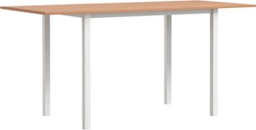 HOMCOM Nyitható Étkezőasztal 6 Fős Konyhai Asztal, 110-160 x 70 x 76 cm, Acél, Barna | Aosom