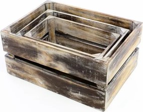 DIVERO Kerti fa tároló doboz VINTAGE 51 x 36 x 23 cm barna