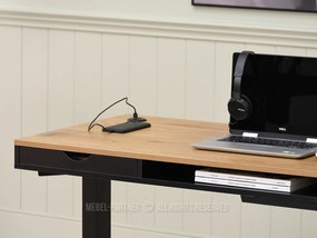 PC asztal Osto 140 (fekete tölgy + fekete). 1109839