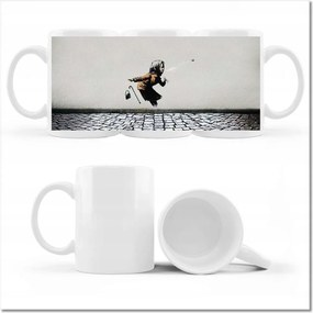 Banksy nyomott mintás bögre Nagymama Achoo Tüsszentés