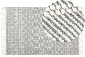 Szürke és bézs gyapjúszőnyeg 200 x 300 cm SOLHAN Beliani