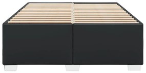 fekete műbőr ágykeret 140x200 cm