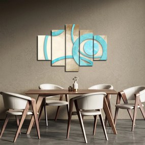 Kép - Kék körök akvarell (150x105 cm)
