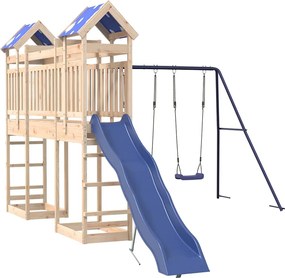 vidaXL tömör fenyőfa kültéri játszószett