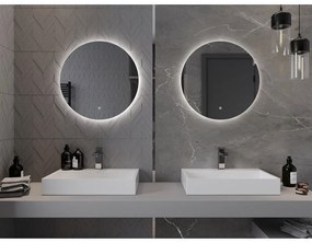 Mexen Erg kerek LED háttérvilágítású fürdőszobai tükör 60cm 6000K páramentes fűtőbetét 9823-060-060-611-00
