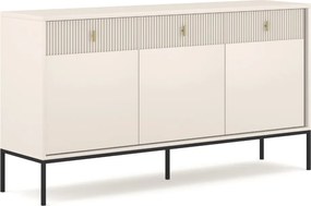 Komód 154 cm széles, bordázott fronttal kasmír színben – MARCOS