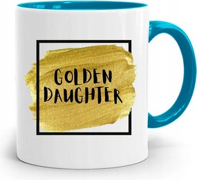 Kék Bögre Lányának Golden Daughter nyomott mintával