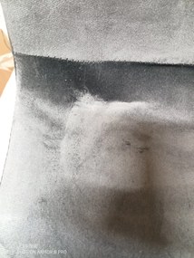 AKCIÓ sötétszürke bársonyszék COMO fekete lábakkal II. osztály