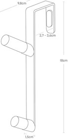 Fehér fém ajtófogas 1,5 cm Tower – YAMAZAKI