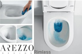 AREZZO design VERMONT álló rimless wc alsó/hátsó kifolyású