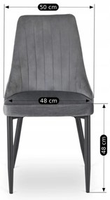 Szürke Bársony Étkezőszék. BARI