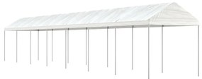 vidaXL fehér polietilén pavilon tetővel 15,61 x 2,28 x 2,69 m