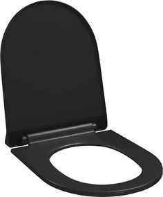 vidaXL fekete gyorsan szerelhető WC-ülőke lassan csukódó fedéllel