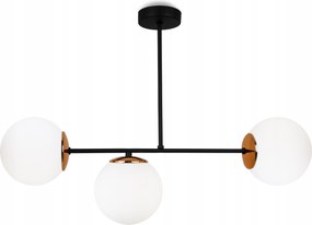 Mennyezeti Lámpa Függeszték Hármas Csillár Fehér Üveg Gömbök Glamour