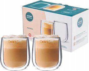 Thermo kávés poharak latte italok Andrea 250 ml 2 db