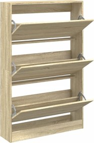 vidaXL sonoma tölgy színű szerelt fa cipőszekrény 80 x 21 x 125,5 cm