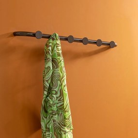 Sötétbarna fém fali fogas 75 cm Retro – Spinder Design