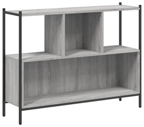 szürke sonoma színű szerelt fa könyvespolc 102x28x77,5 cm